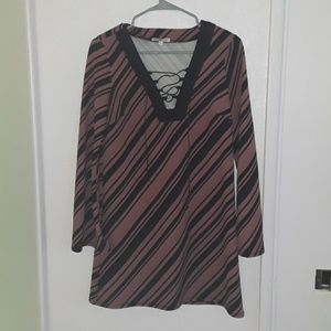 Mini casual tie up dress